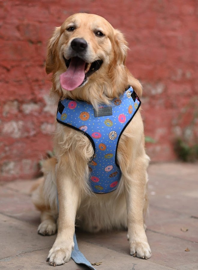 Mutt of Course سرج للكلاب من ماركة Mutt of Course Raining Donut (مقاس XL)، أزرق - Image 1
